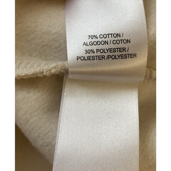 Kenneth Cole Men’s Pullover Fleece Sweatshirt Sz M NWT Cream 1/4 Zip $79 Pocket - Picture 9 of 9